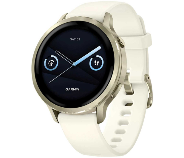 Garmin Venu 4 Lunar gold 41mm z kremowym paskiem - 1363882 - zdjęcie